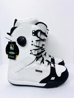 K2 Darko Snowboard Boots Mens 9.5 White Black H4 BOA Intuition New No Box